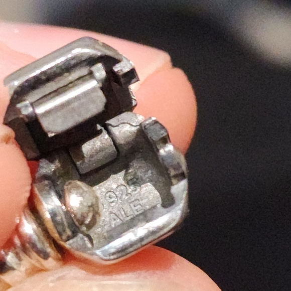 Pandora Sterling Silver Classic Moments Snake Chain Barrel Clasp Bracelet 7.5" - Picture 5 of 5